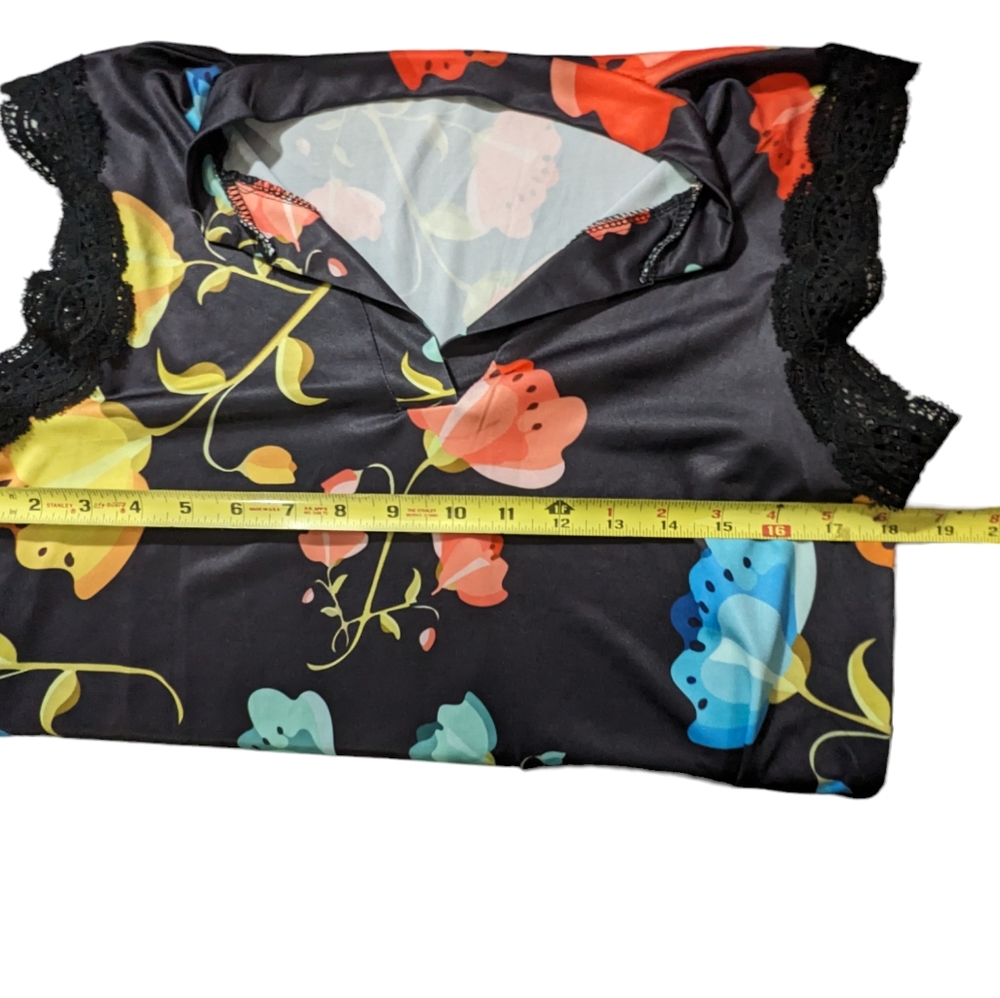 ☮️Retro pop tank blouse. Floral boho☮️ - Picture 4 of 4